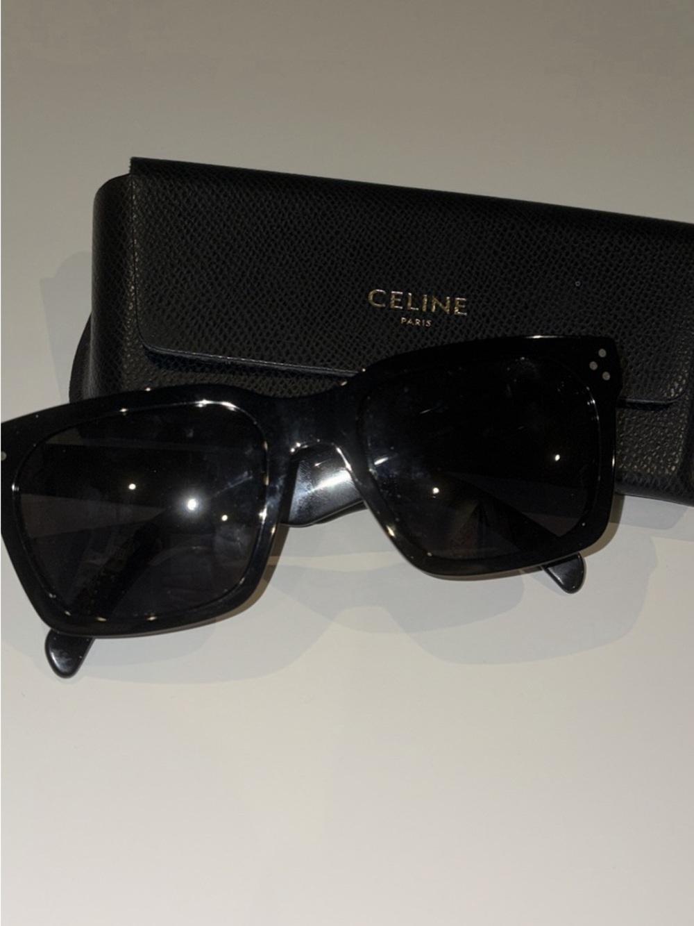 Celine Black Square Sunglasses with Case